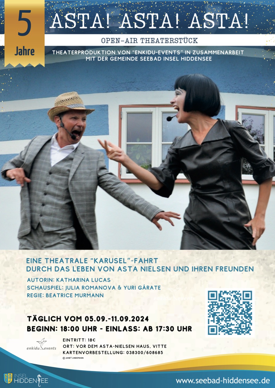 Theaterstück „ASTA ASTA ASTA“ Eine theatrale ‚Karusel‘-Fahrt durch das Leben von Asta Nielsen und ihren Freunden.