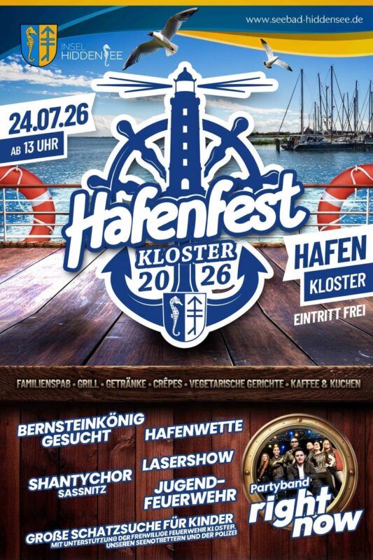Hafenfest Hiddensee - Das Fest für die ganze Familie am Hafen in Kloster - Eintritt frei