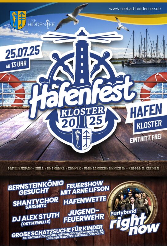 Hafenfest Hiddensee - Das Fest für die ganze Familie am Hafen in Kloster - Eintritt frei