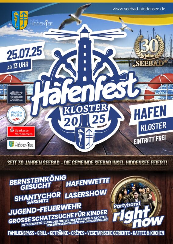 Hafenfest Hiddensee - Das Fest für die ganze Familie am Hafen in Kloster - Eintritt frei