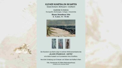 Kleiner Kunstsalon im Garten mit Gisela Eichardt, Bildhauerin u. Grafikerin  - Inselbilder & Anderes