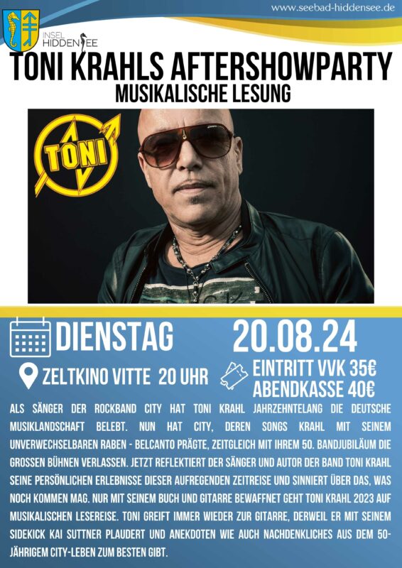 TONI KRAHLs AFTERSHOWPARTY musikalische Lesung (ehem. Sänger von der Kultband 