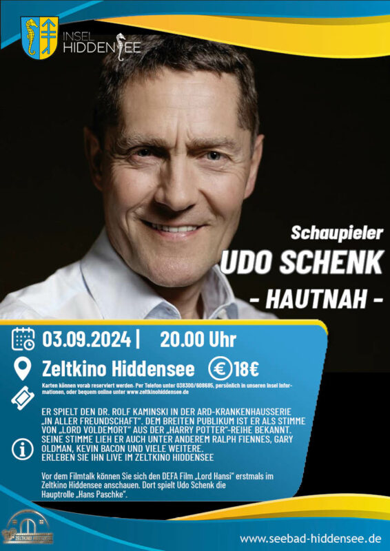 Schauspieler Udo Schenk - Live im Zeltkino Hiddensee