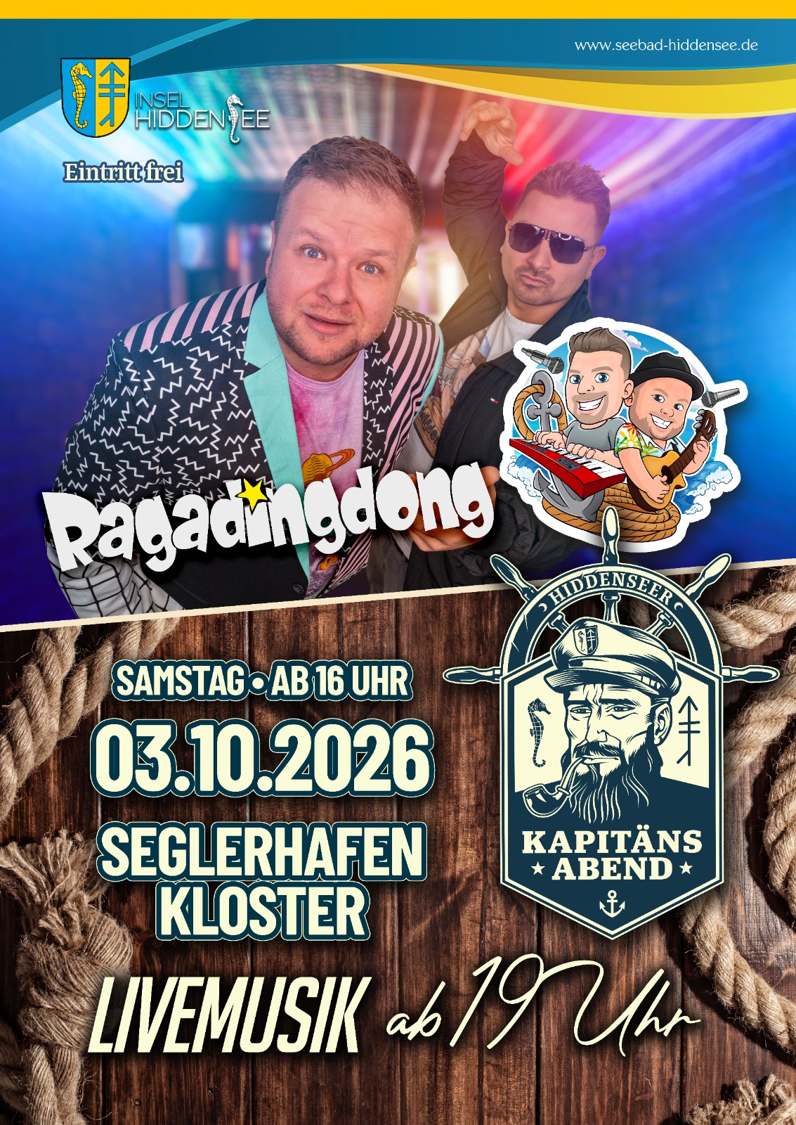 Kapitänsabend mit Livemusik am Seglerhafen Kloster