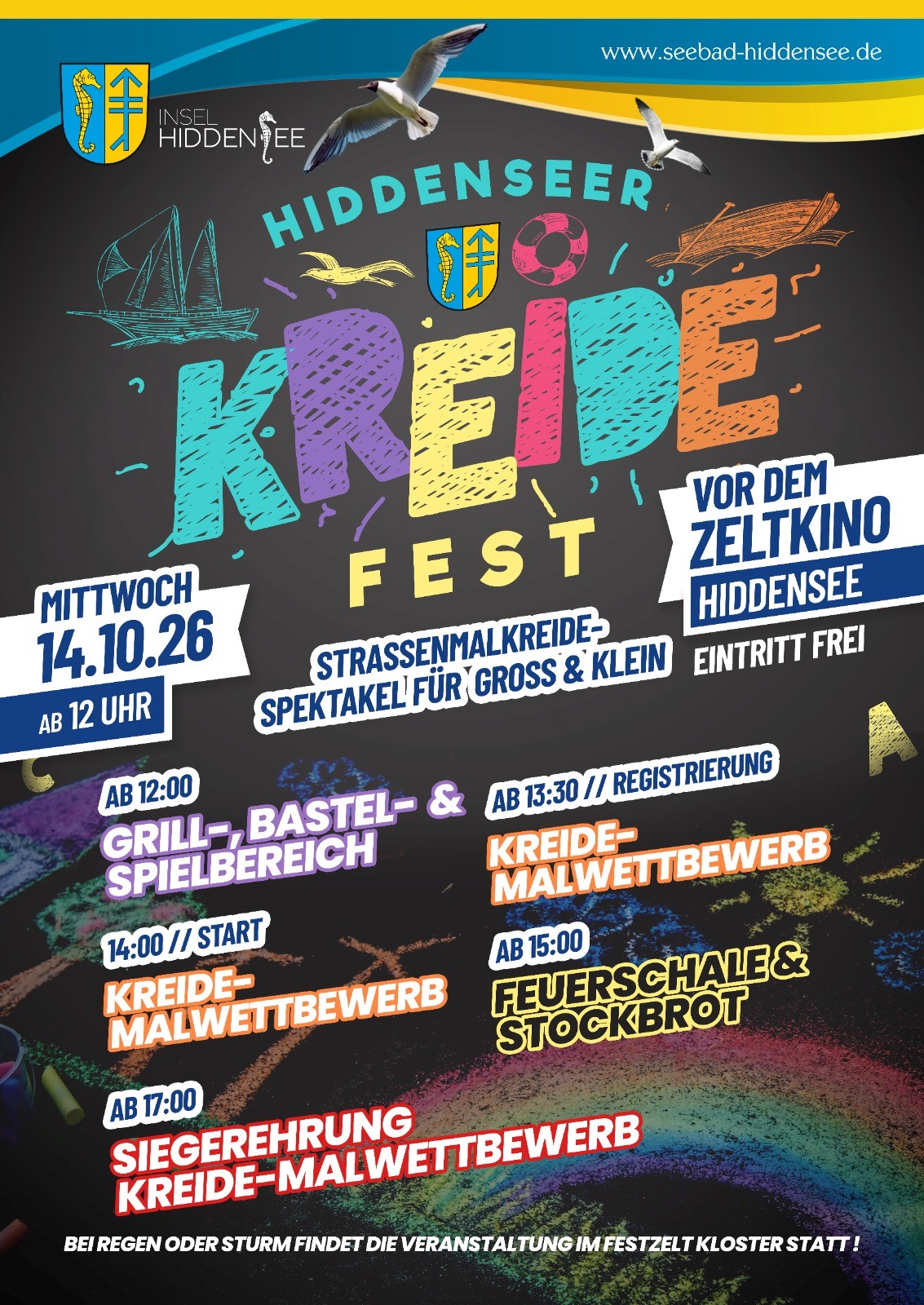 Kreidefest am Zeltkino Hiddensee