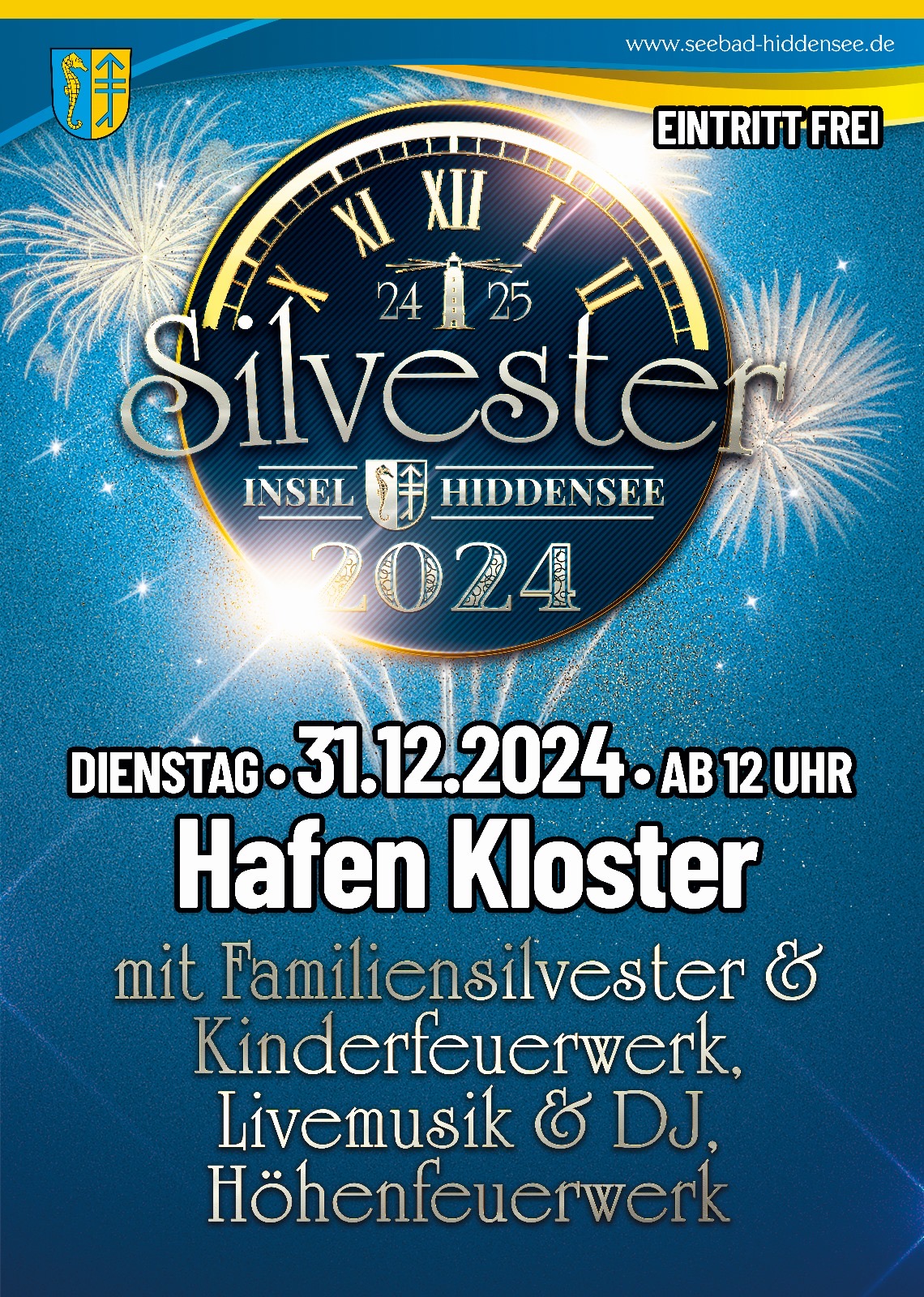 Silvesterfeier auf Hiddensee im Beheizten Festzelt mit Livemusik & Höhenfeuerwerk - Eintritt frei