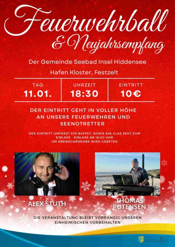 Feuerwehrball & Neujahrsempfang der Gemeinde Seebad Insel Hiddensee