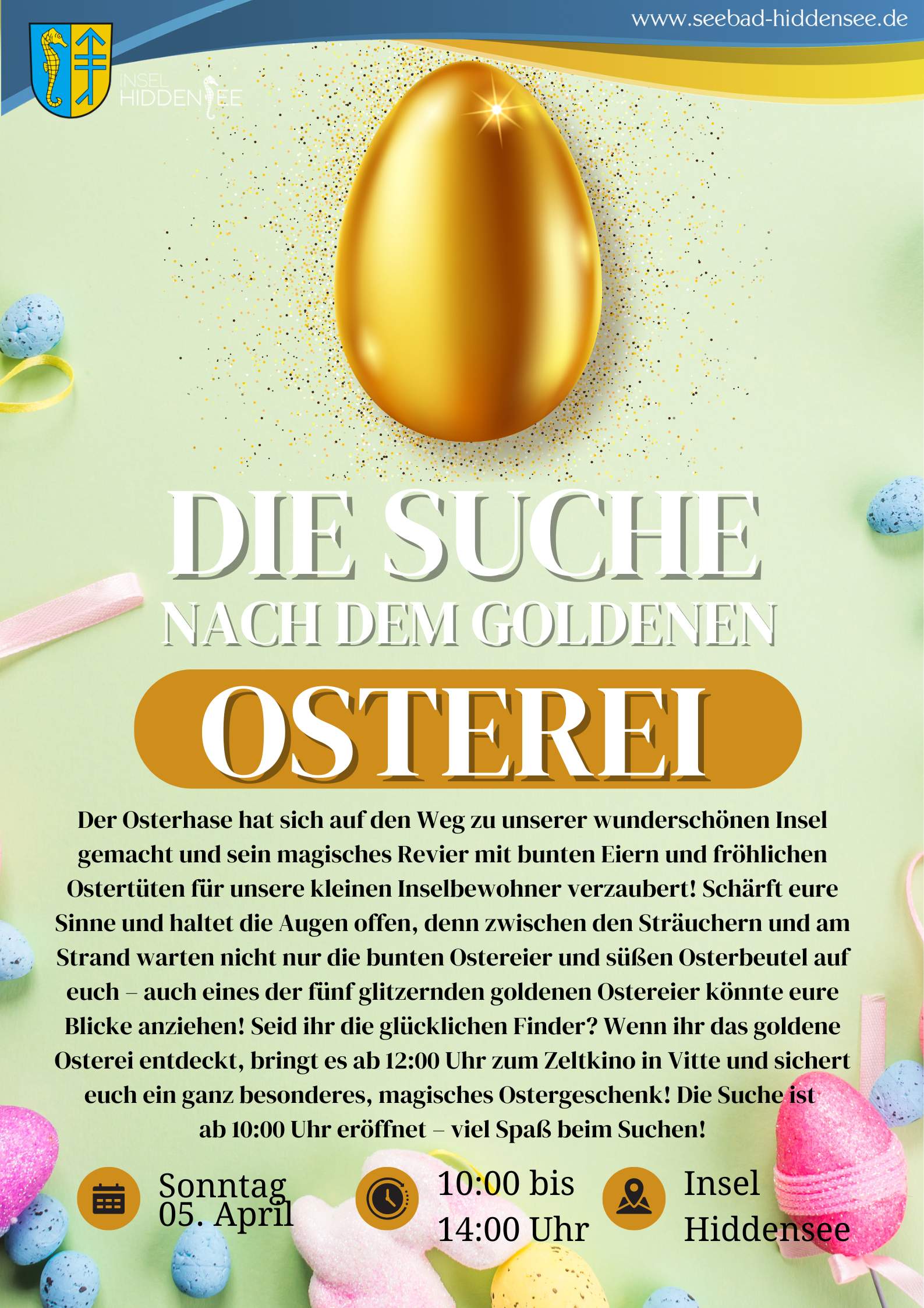 Die große Suche nach den goldenen Ostereiern auf der Insel Hiddensee!