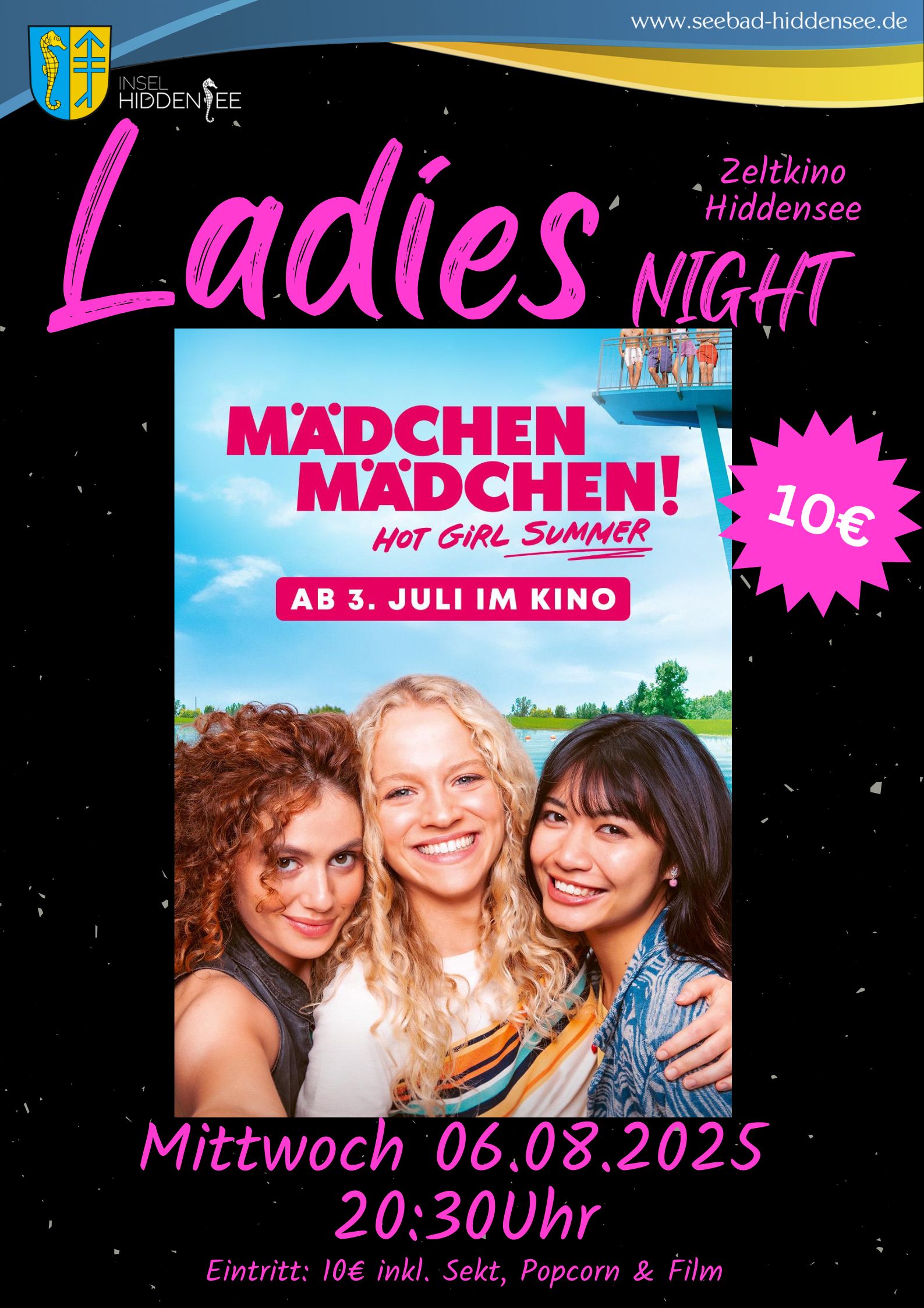 Ladies Night im Zeltkino Hiddensee - Film Mädchen Mädchen