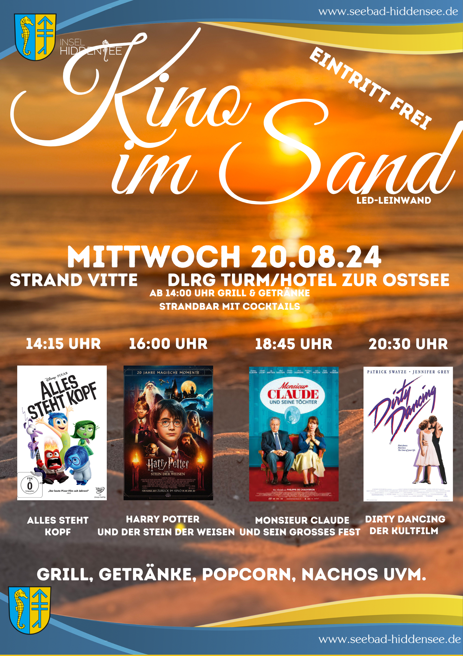 Kino im Sand - Freiluftkino am Strand von Vitte
