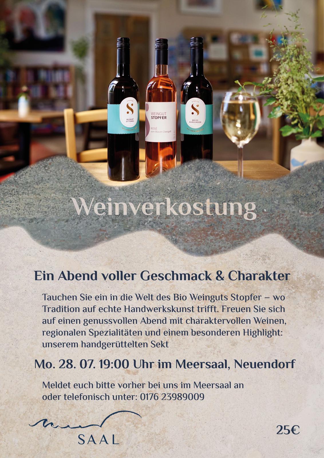 Weinverkostung im Meersaal