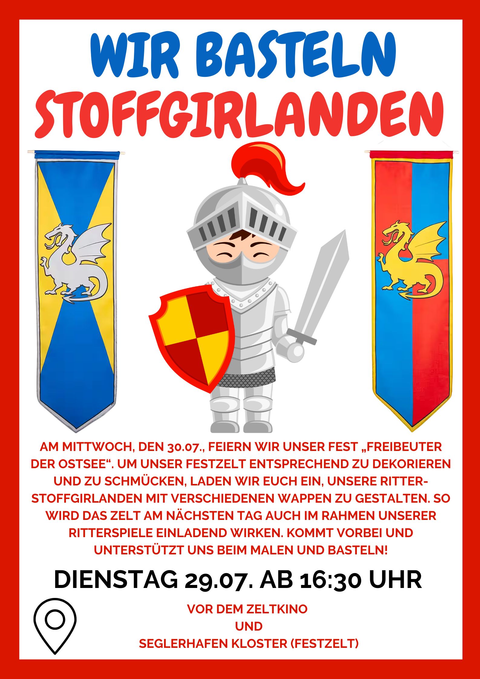 Hiddenseer Bastelaktion - Wir basteln Stoffgirlanden für unser Fest 