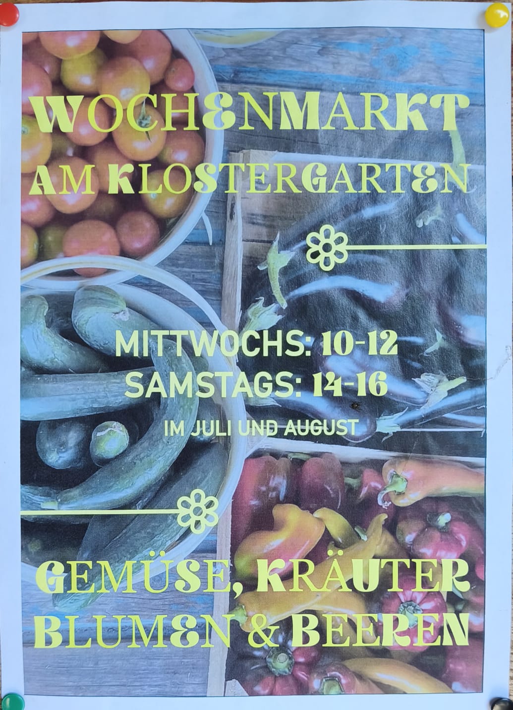Wochenmarkt am Klostergarten