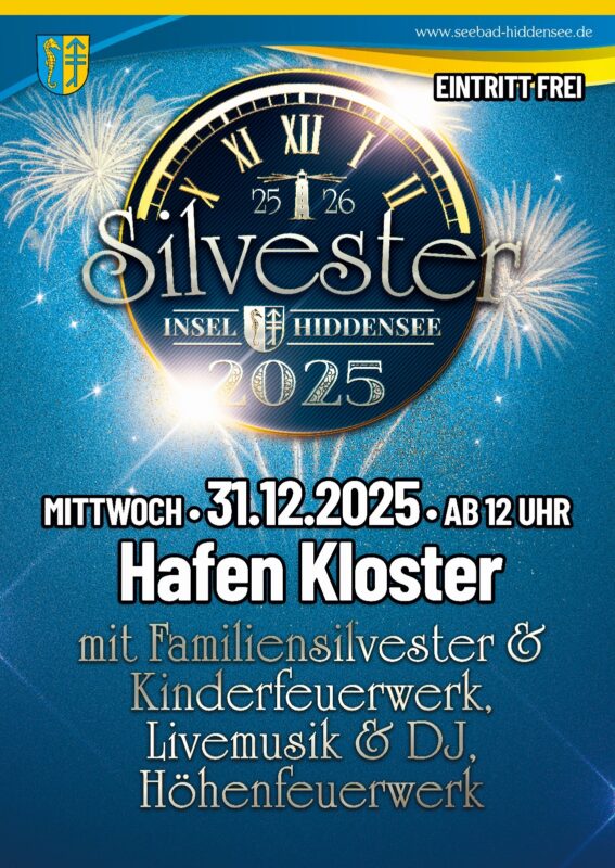 Silvester auf Hiddensee - inkl. Familiensilvester und Höhenfeuerwerk im beheizten Festzelt - Eintritt frei