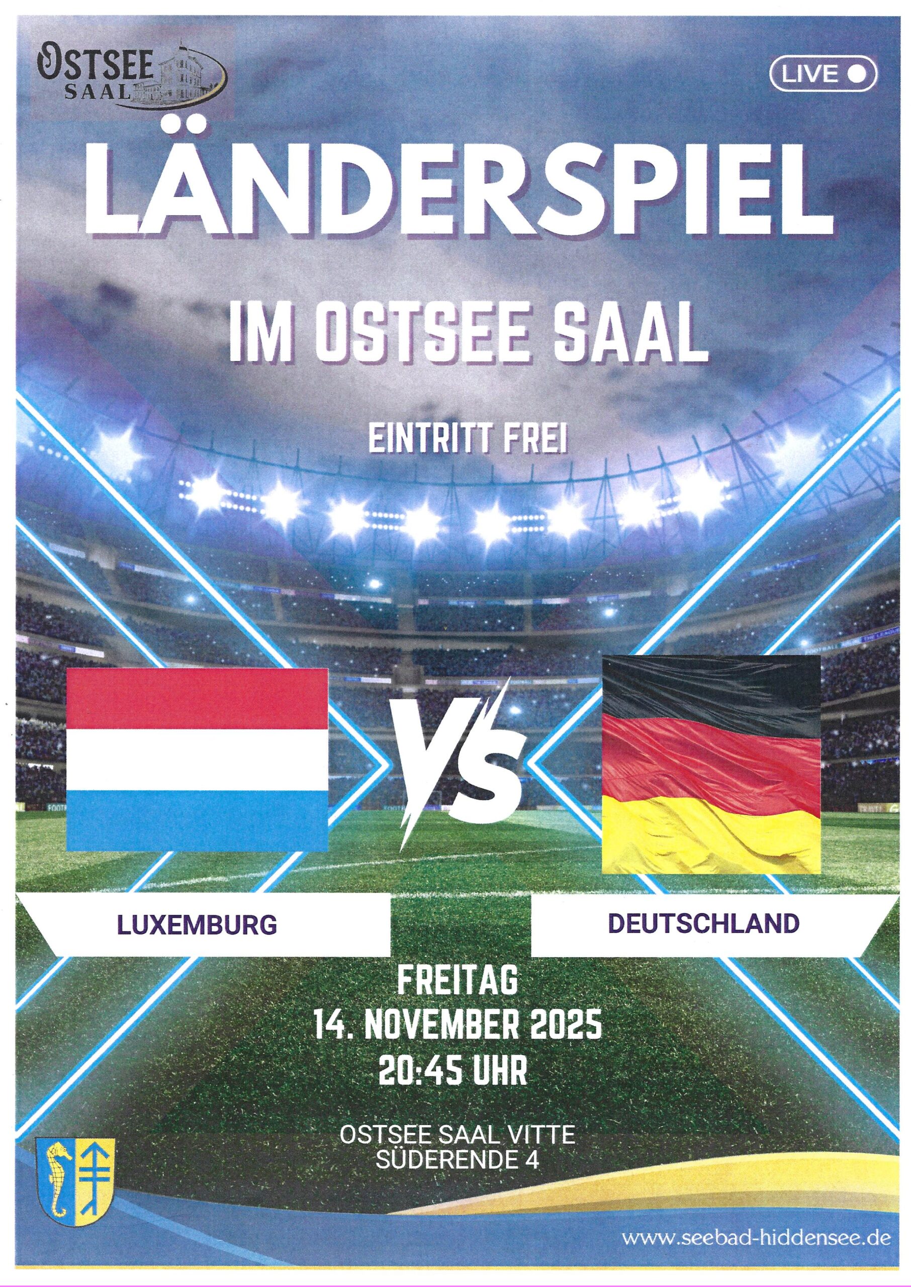 Fußball im Ostsee Saal